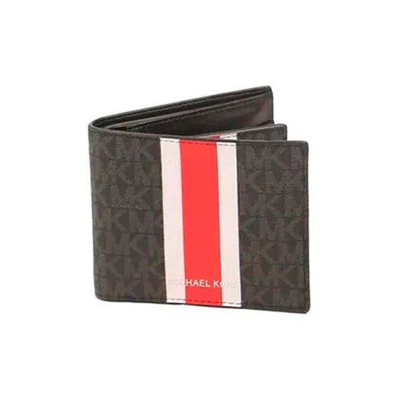 S Michael Kors Billfold Wallet Box Set Black Flame Red Logo 36H1LGFF1B - Picture 4 of 12